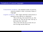 Complexity of natural languages