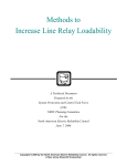 Methods to Increase Line Relay Loadability