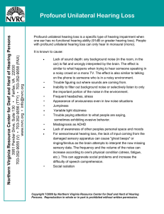 Profound Unilateral Hearing Loss