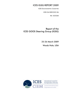 Report of the ICES GOOS Steering Group (IGSG)