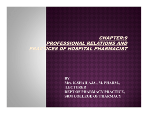 ProFESSIONAL RELATIONS AND PRACTICES OF HOSPITAL
