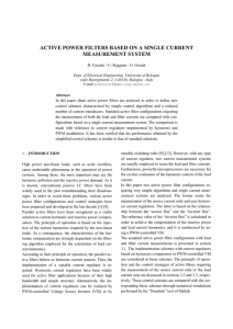 active power filters based on a single current measurement system