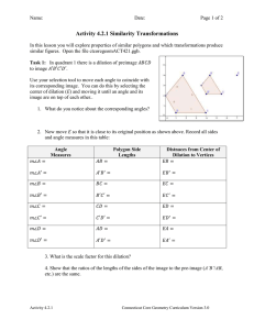 Activity 4.2.1 Similarity Transformations