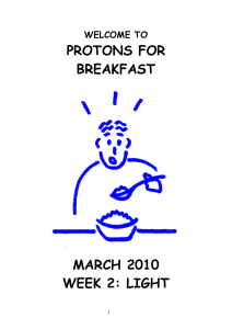 protons for breakfast march 2010 week 2
