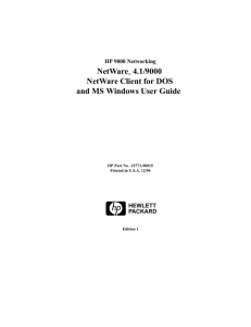 NetWare Client for DOS and MS Windows User Guide
