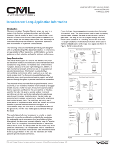 Incandescent Lamp Application Information