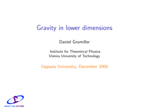 Gravity in lower dimensions