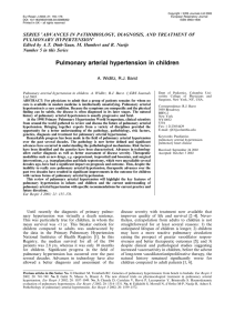 Pulmonary arterial hypertension in children