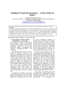 Intelligent Virtual Environments - A State-of-the