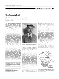 The Scopes Trial - Wiley Online Library