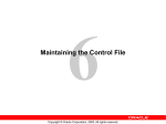Maintaining the Control File