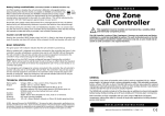 NC942 / NC942V One Zone Call Controller Instructions