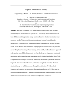 Explicit Polarization Theory - Comp Chem