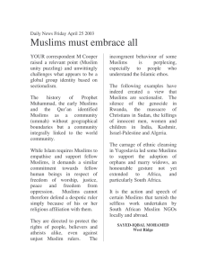 Muslims must embrace all