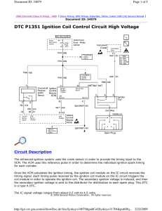 DTC P1351 Ignition Coil Control Circuit High Voltage