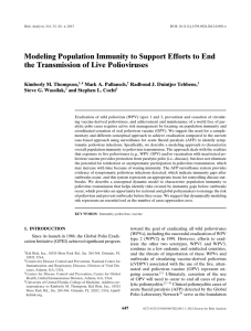 Modeling Population Immunity to Support Efforts to End the