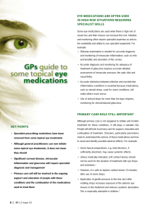 GPs guide to some topical eye medications