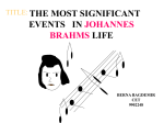 the most significant events in johannes brahms life berna bagdemir