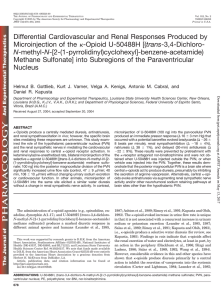 Differential Cardiovascular and Renal Responses Produced by