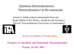 Quantum Thermodynamics: Thermodynamics at the Nanoscale