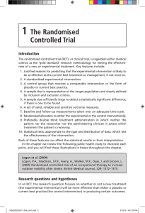 1 the randomised Controlled trial
