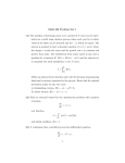 Math 626 Problem Set I (1) The problem of investing money over a