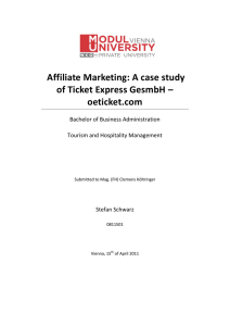 Affiliate Marketing: A case study of Ticket Express GesmbH