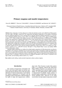 Primary magmas and mantle temperatures