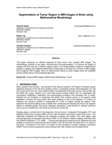 Segmentation of Tumor Region in MRI Images of