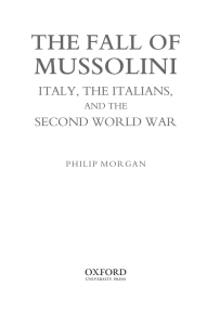 The Fall of Mussolini: Italy, the Italians, and the Second World War