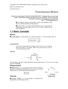 Translational Motion