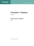 Greenplum Database 4.3 Client Tools for Windows