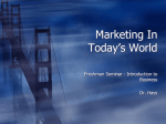 Marketing In Today`s World