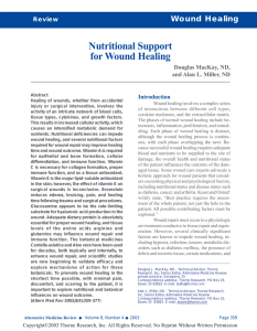 Nutritional Support for Wound Healing