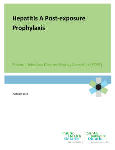 Hepatitis A Post-exposure Prophylaxis