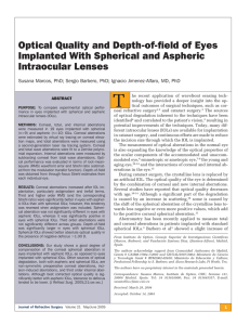 Optical Quality and Depth-of-field of Eyes Implanted With