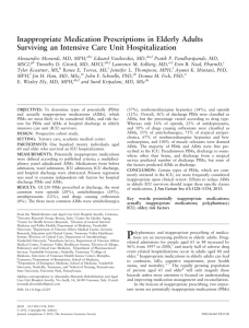 Inappropriate Medication Prescriptions in Elderly Adults Surviving