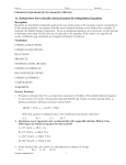 Chemistry Stoichiometry Standard Set 3 Review