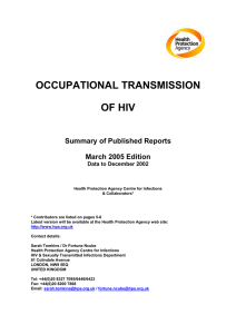 occupational transmission of hiv