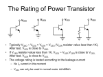The Rating of Power Transistor