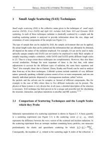 2 Small Angle Scattering (SAS) Techniques