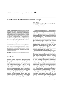 Combinatorial Information Market Design - Robin Hanson