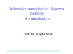 Microelectromechanical Systems MEMS: An introduction