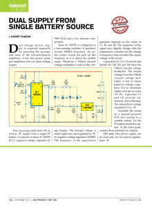 Dual Supply From Single Battery SourCe