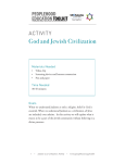God and Jewish Civilization - The Center for Jewish Peoplehood