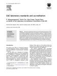 EAE laboratory standards and accreditation