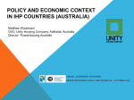 Policy and Economic Context in IHP Countries (Australia)