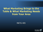 What Marketing Brings to the Table