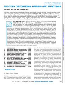 auditory distortions: origins and functions