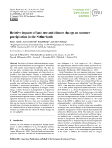 Relative impacts of land use and climate change on summer